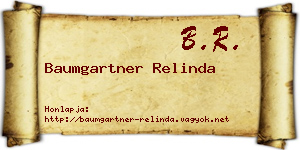 Baumgartner Relinda névjegykártya
